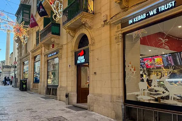 Kebab Factory Valletta storefront